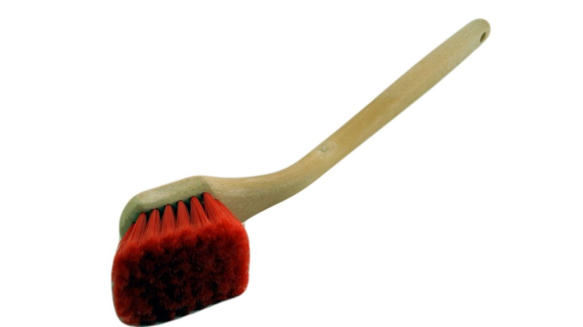 PDP 18" Red Chemical Resistant Curved Wash Brush - PDP