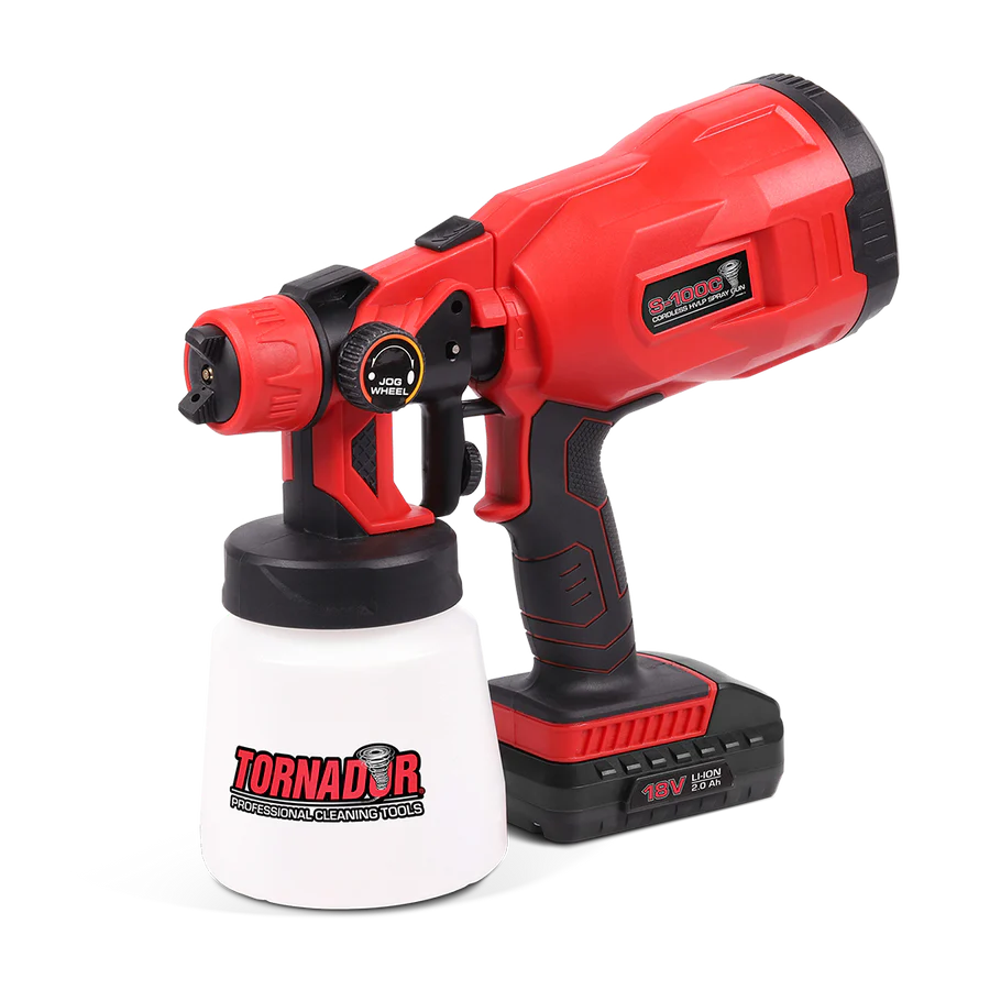 Tornador Cordless HVLP Spray Gun for cleaning