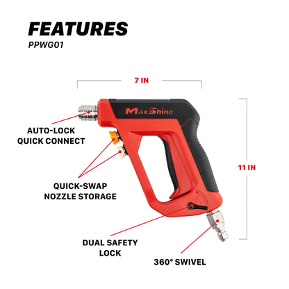 Pressure Washer Gun PRO - Short Wand