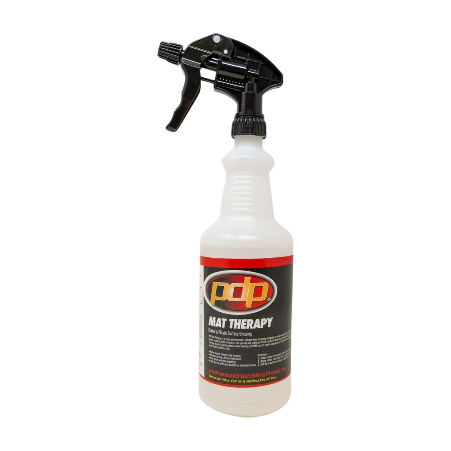 Spray bottle for upholstery cleaning labeled 'Mat Therapy' with a black trigger on a white background.