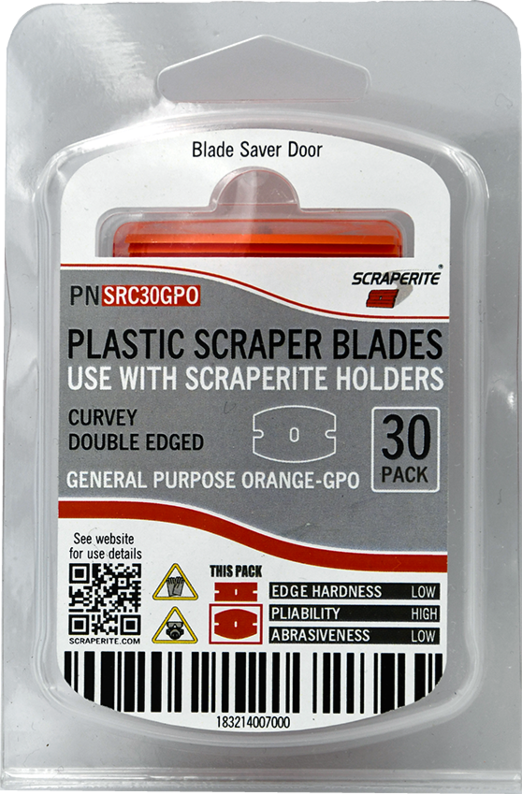 Scraperite Plastic Razor Blade Orange