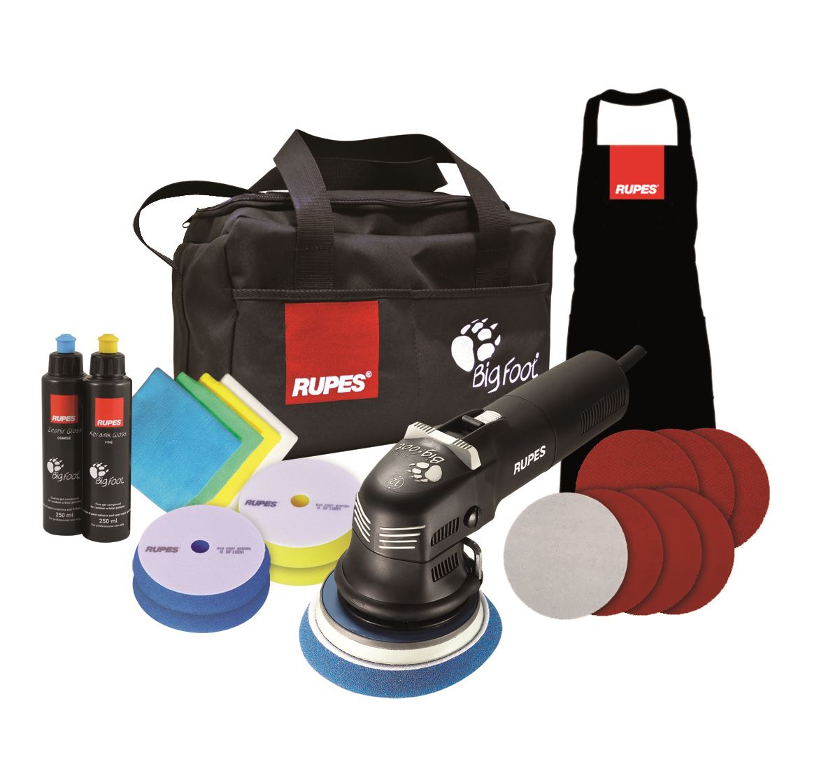 Rupes BigFoot Duetto 12MM Polisher Complete Kit/Deluxe Edition.  Professional Detailing Products, Because Your Car is a Reflection of You