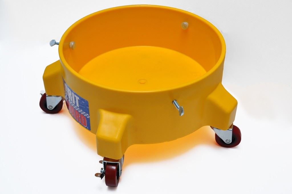Detailing Bucket Dolly - Coated Steel | Mobile Dolly for Car Wash & Connector Galvanized Steel, Multi-Holders