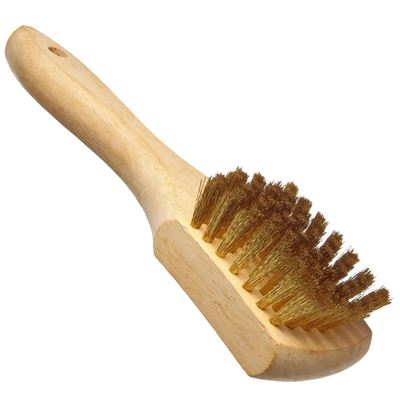 Picture of BRASS TIRE BRUSH WOODEN HANDLE
